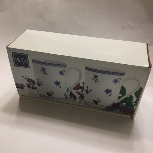 NWT Mikasa blue medley cappuccino mug set of 2 - Picture 12 of 12